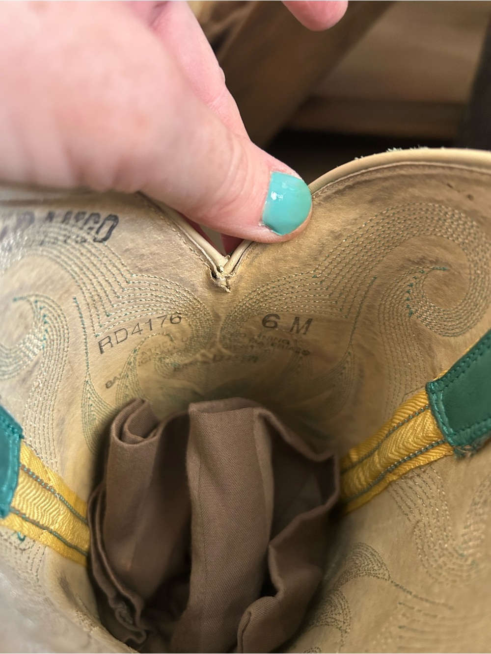 Vintage Durango Turquoise Western Cowboy Boots - Picture 9 of 10